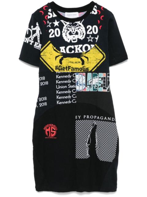 Graphic-print mini dress