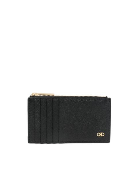 Gancini leather cardholder