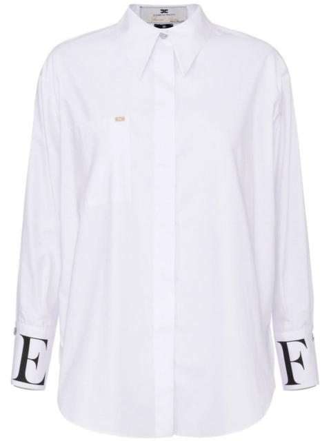 logo-print cotton shirt
