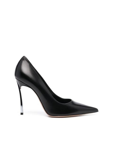 sculpted-heel 110mm leather pumps