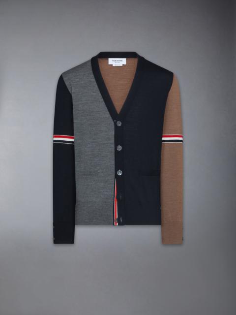 FINE MERINO WOOL FUNMIX V NECK CARDIGAN