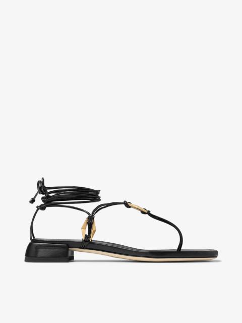 Onyxia Flat
Black Nappa Leather Sandals