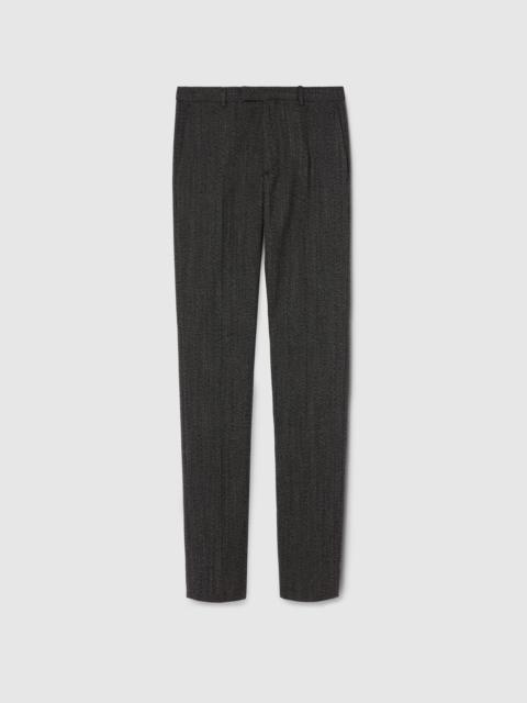 Wool mouliné pant
