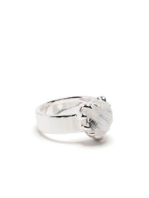 Love Claw moon stone ring