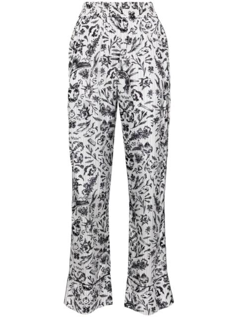 Tattoo-print pyjama pants