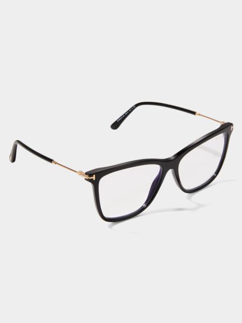 Blue Filtering Acetate Cat-Eye Glasses