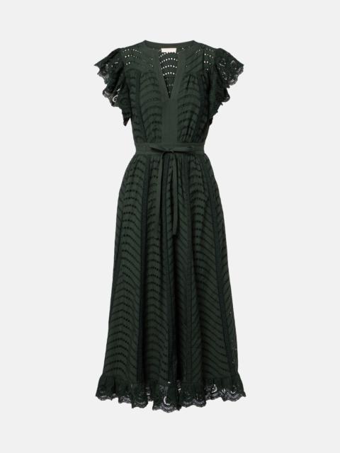 Olga broderie anglaise cotton midi dress