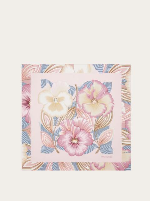 Brezza print silk scarf