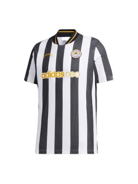 adidas neo adidas Yellow Sports Short Sleeve Black White GL7215