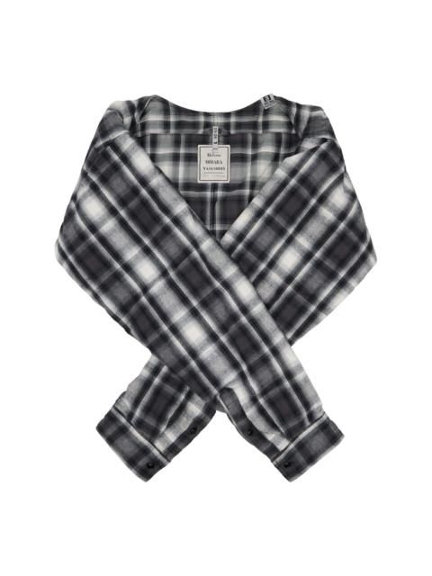 Gray & White Shirt Sleeve Scarf