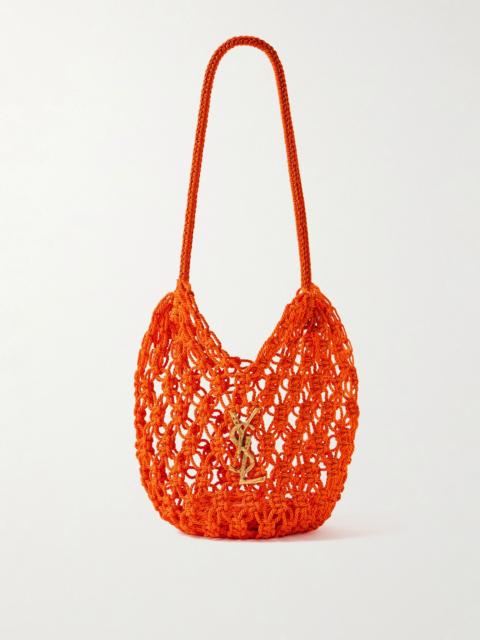 Woven cord shoulder bag Orange