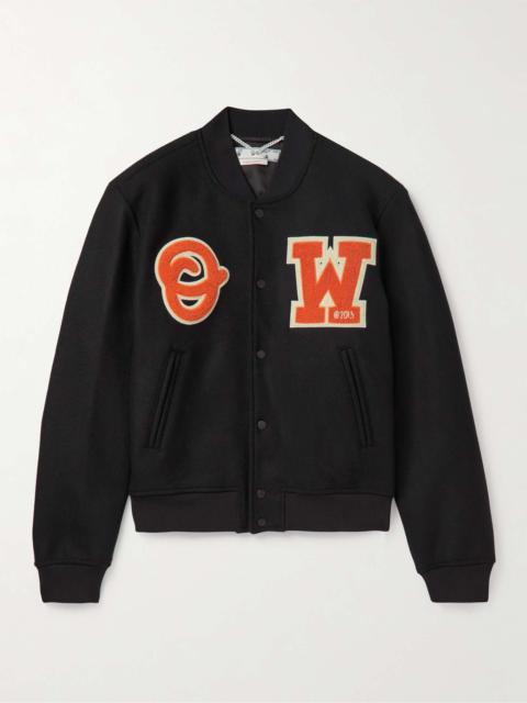 Appliquéd Wool-Blend Felt Varsity Jacket