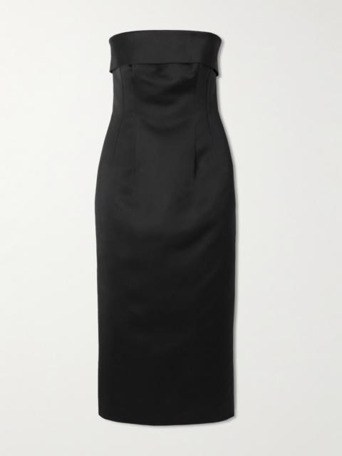Keeley Strapless Duchesse-satin Maxi Dress