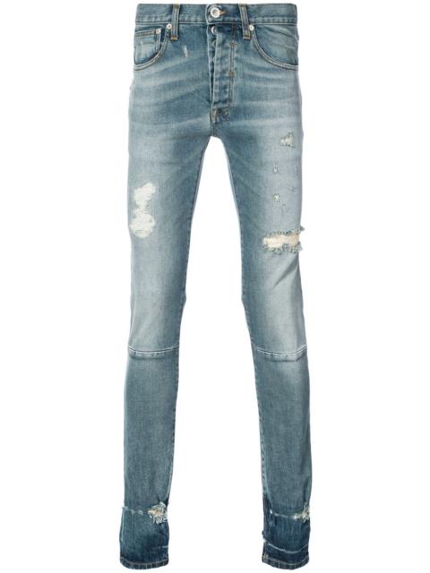 distressed skinny jeans
