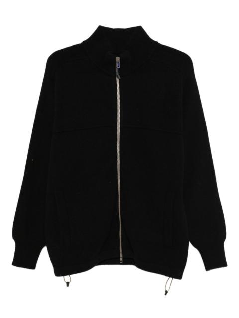 zip-up cardigan