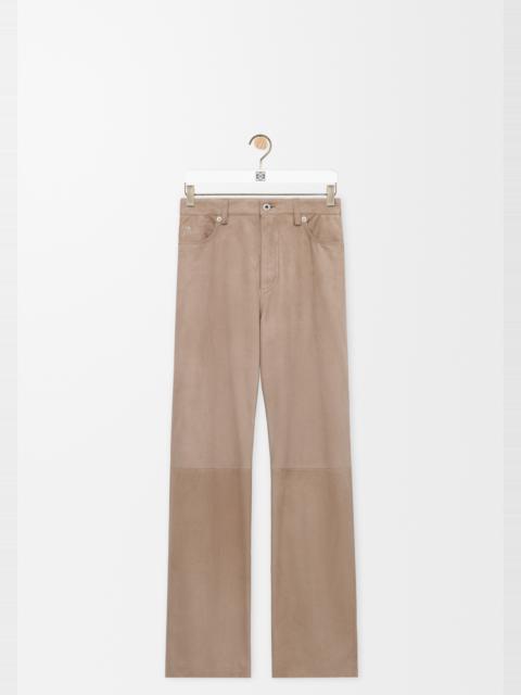 Trousers in suede goatskin