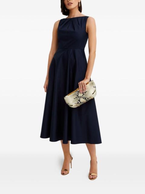 boat-neck midi dress