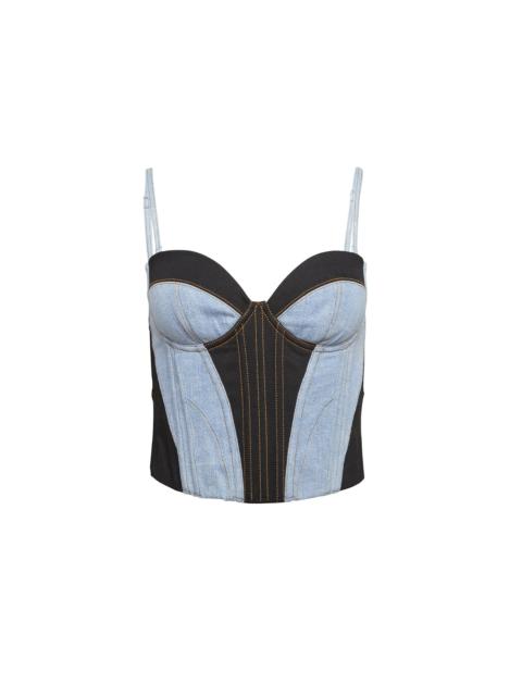 Two Tone Denim Bustier