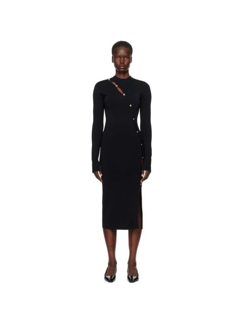 Black Jersey Midi Dress