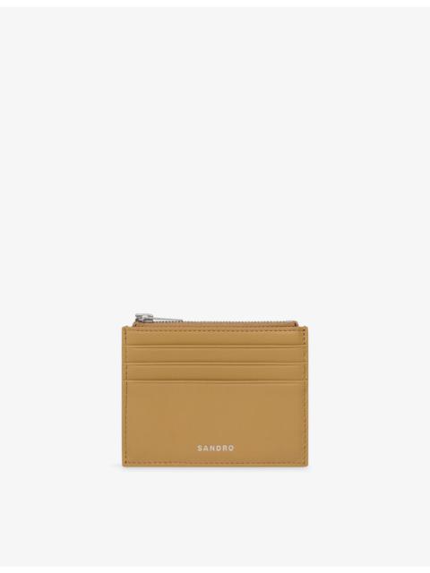 Zipped Logo-Embossed Leather Cardholder