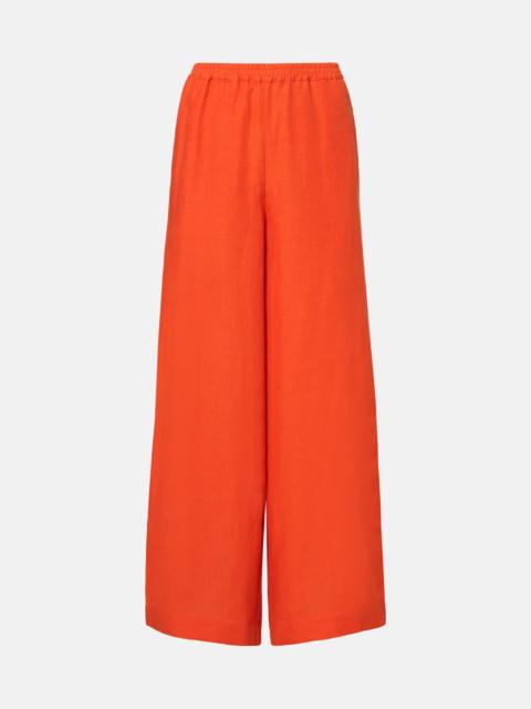 Select linen wide-leg pants