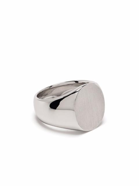 Oval Satin signet ring