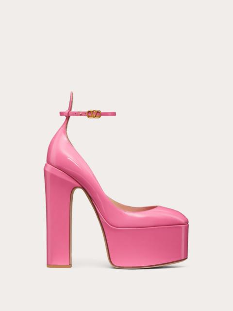 VALENTINO GARAVANI TAN-GO PLATFORM PUMP IN PATENT LEATHER 155 MM