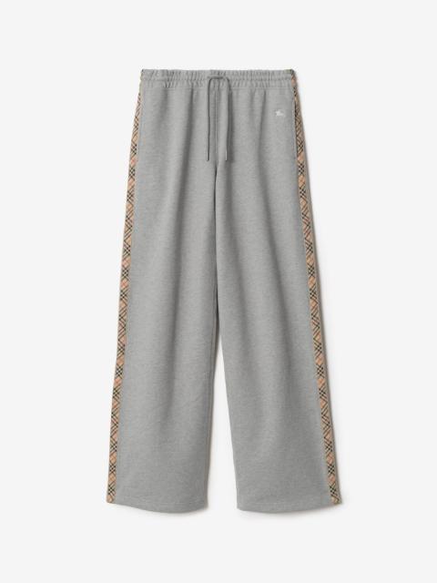 Check Trim Cotton Track Pants