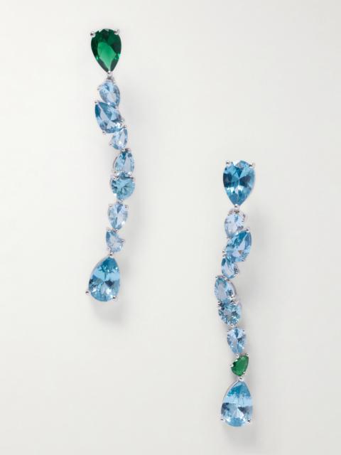 Recycled Silver, Cubic Zirconia And Synthetic Spinel Earrings