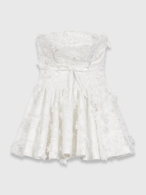 Short embroidered bustier dress