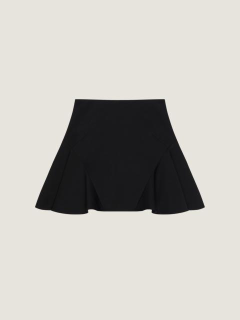 RUFFLED MINI SKIRT IN WOOL