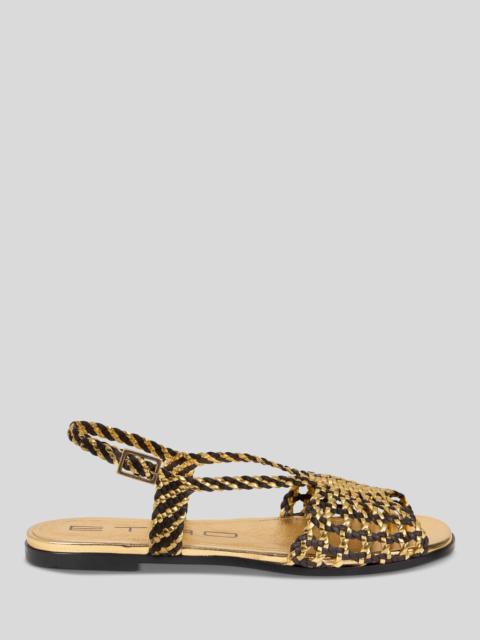 WOVEN FLAT SANDALS