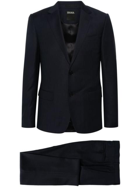 single-breasted wool suit