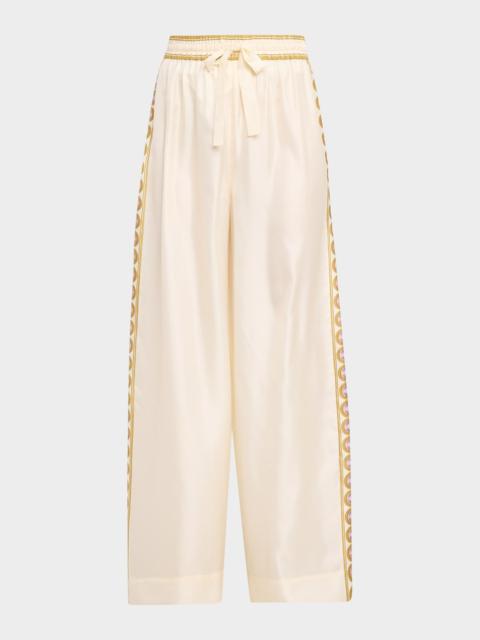 Luna Retro Silk Track Pants