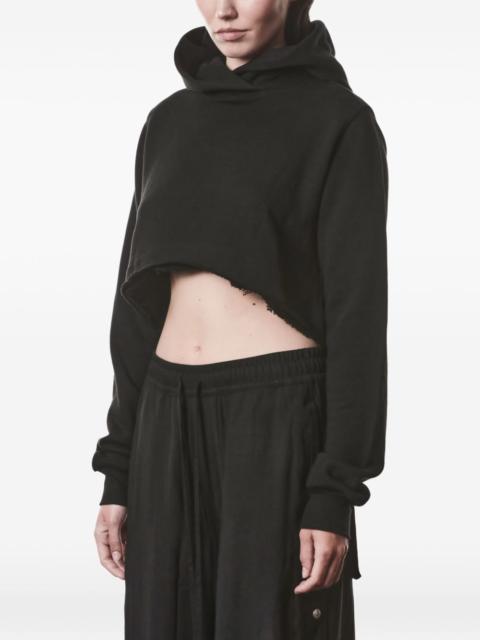 cropped cotton hoodie