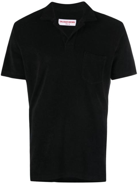 terry-cloth cotton polo shirt