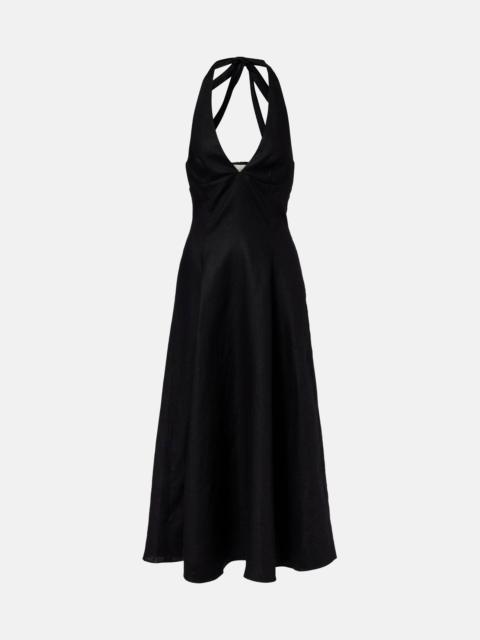 Linen midi dress