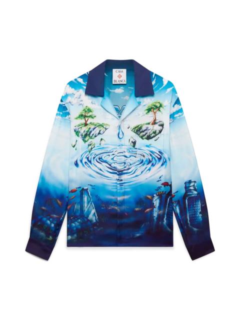 Lost Atlantis Long Sleeve Silk Shirt