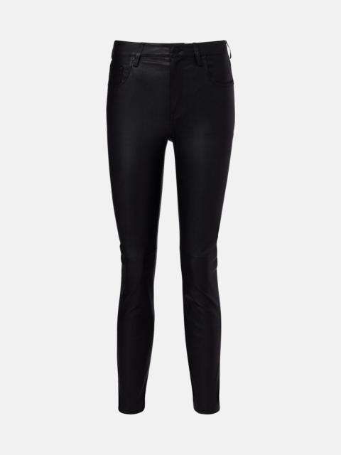 Mari leather skinny pants