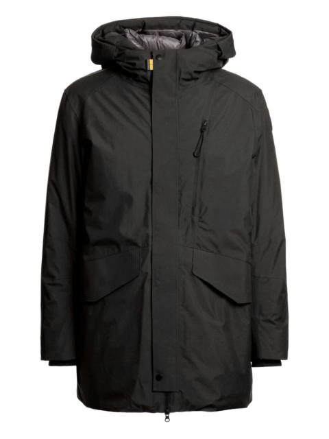 hooded zip-fastening parka