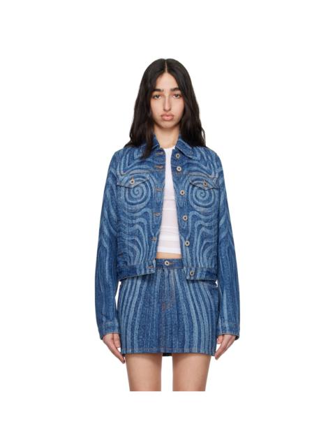 Blue Spiral Denim Jacket