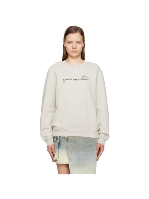 Gray 'Exactly The Opposite' Sweatshirt