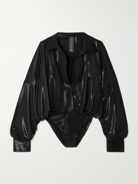 Super Lace And Stretch-jersey Bodysuit