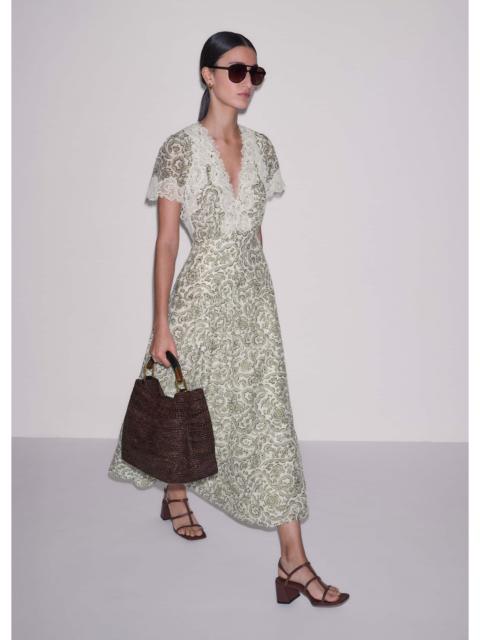 Lace Trim Maxi Dress