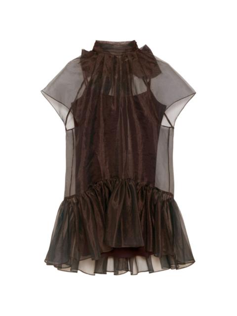 ruffled collar mini dress