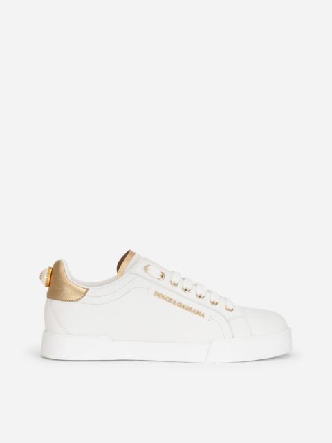 Calfskin nappa Portofino sneakers with lettering