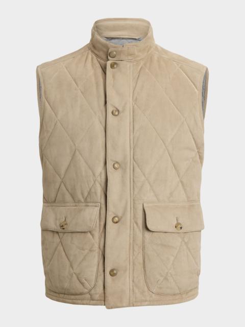Men's Carleton Quilted Suede Vest
