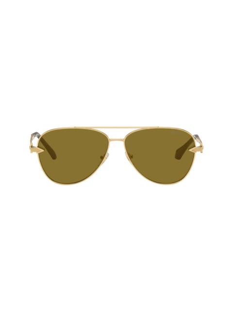 Gold Avanti Pilot Sunglasses