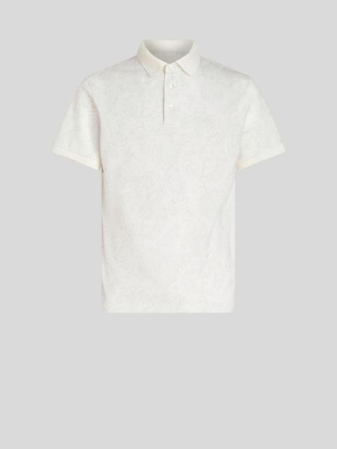 JERSEY POLO SHIRT WITH PAISLEY DESIGNS