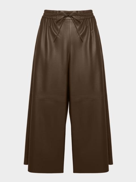 Lambskin Leather Culotte Pants